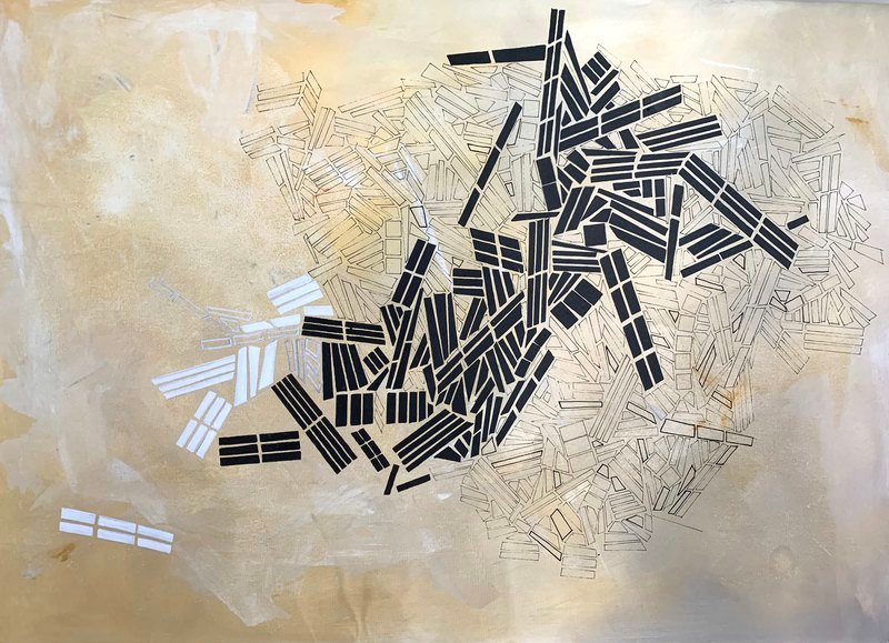 Ciudad 10 by Paola Lettieri. Acrylic on canvas, 120 × 80 cm.