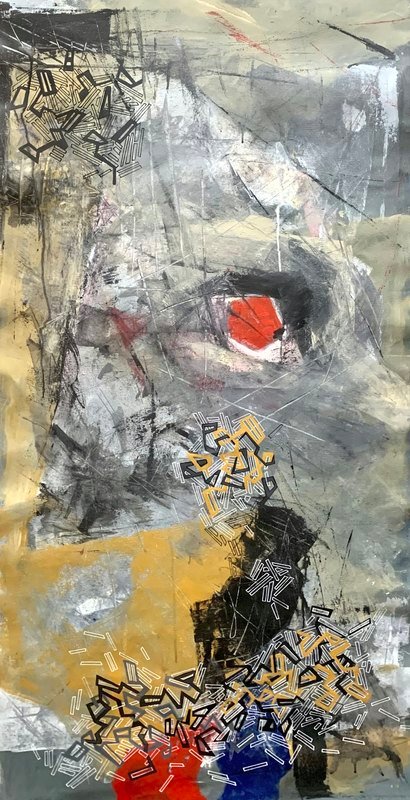 Fractal 11 by Paola Lettieri. Acrylic on canvas, 68 × 140 cm.