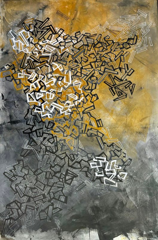 Fractal 14 by Paola Lettieri. Acrylic on canvas, 80 × 120 cm.