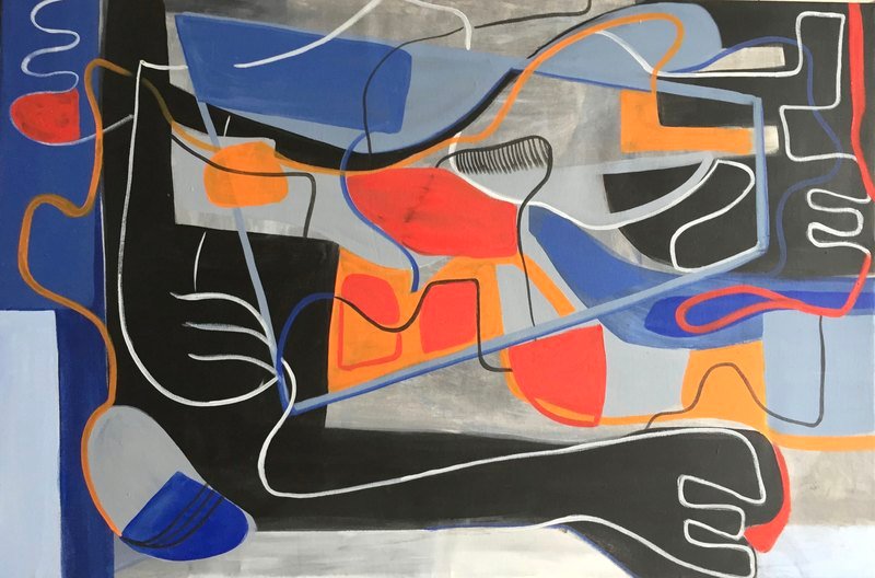 Infinito 1 by Paola Lettieri. Acrylic on canvas, 120 × 80 cm.