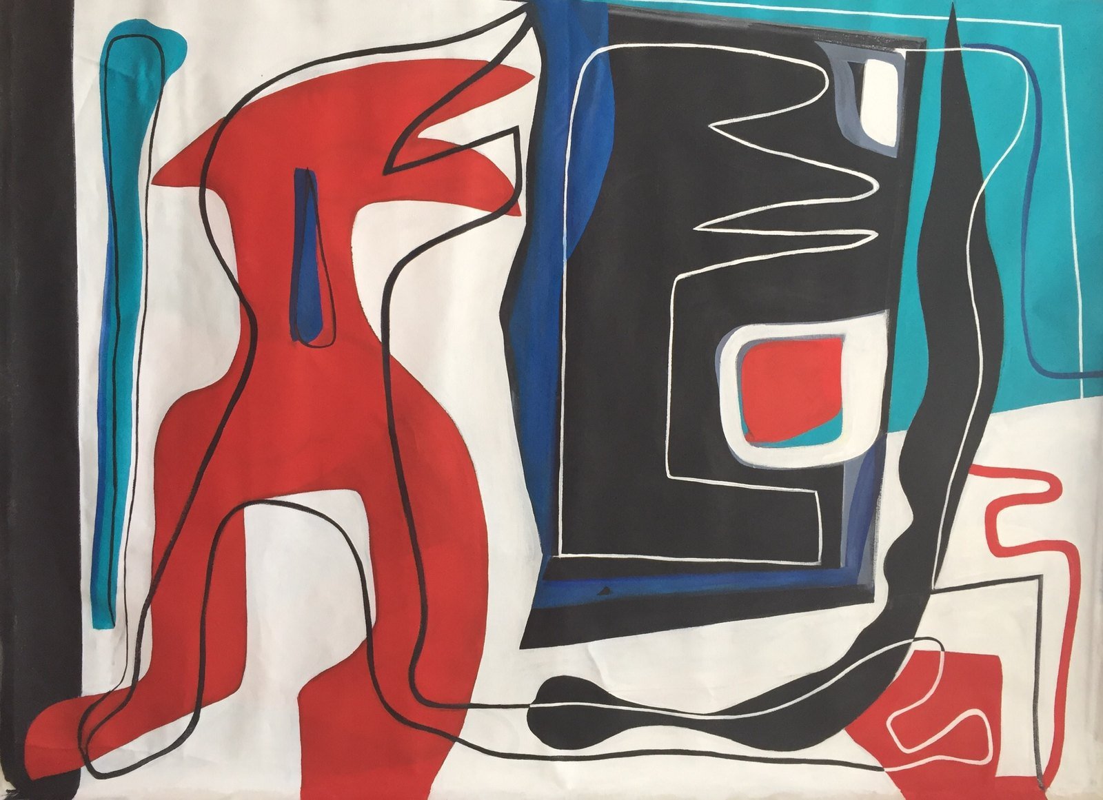 Monumental by Paola Lettieri. Acrylic on canvas, 160 × 120 cm.